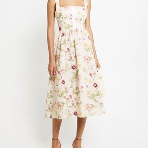 Floral Print White Dress